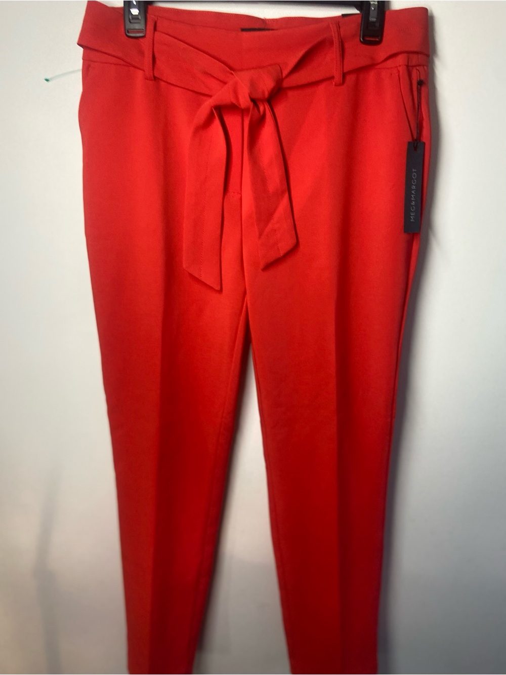 Rebecca Taylor Orange Tie-Waist Trousers